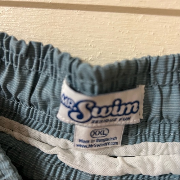 Mr Swim Shorts Men's 2XL XXL Technical Swim Trunks Blue - Picture 4 of 7